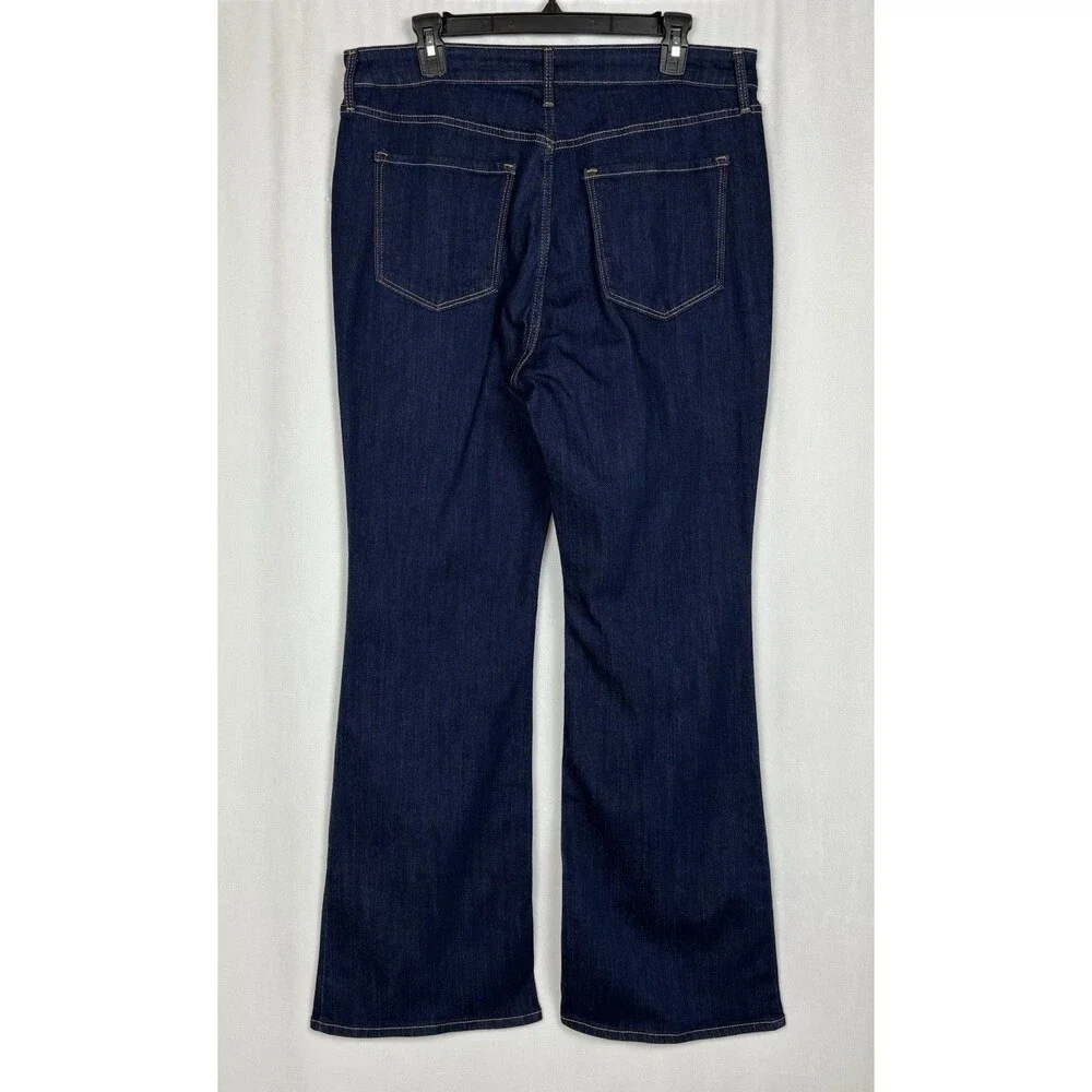 Old Navy Women’s Size 14 High-Waisted Wow Flare Dark Rinse Jeans - Picture 4 of 12